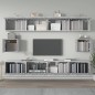 vidaXL 6-tlg. TV-Schrank-Set Grau Sonoma Holzwerkstoff vidaXL 6-tlg. TV-Schrank-Set Grau Sonoma Holzwerkstoff