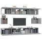 vidaXL 6-tlg. TV-Schrank-Set Grau Sonoma Holzwerkstoff vidaXL 6-tlg. TV-Schrank-Set Grau Sonoma Holzwerkstoff