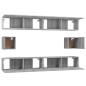 vidaXL 6-tlg. TV-Schrank-Set Grau Sonoma Holzwerkstoff vidaXL 6-tlg. TV-Schrank-Set Grau Sonoma Holzwerkstoff