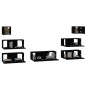 vidaXL 7-tlg. TV-Schrank-Set Schwarz Holzwerkstoff vidaXL 7-tlg. TV-Schrank-Set Schwarz Holzwerkstoff