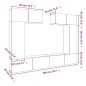 vidaXL 6-tlg. TV-Schrank-Set Weiß Holzwerkstoff vidaXL 6-tlg. TV-Schrank-Set Weiß Holzwerkstoff