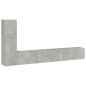 vidaXL 3-tlg. TV-Schrank-Set Betongrau Holzwerkstoff vidaXL 3-tlg. TV-Schrank-Set Betongrau Holzwerkstoff
