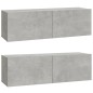 vidaXL 3-tlg. TV-Schrank-Set Betongrau Holzwerkstoff vidaXL 3-tlg. TV-Schrank-Set Betongrau Holzwerkstoff