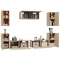 vidaXL 7-tlg. TV-Schrank-Set Sonoma-Eiche Holzwerkstoff vidaXL 7-tlg. TV-Schrank-Set Sonoma-Eiche Holzwerkstoff
