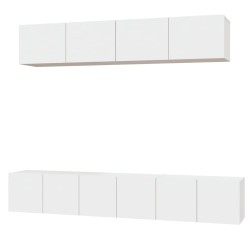 vidaXL 5-tlg. TV-Schrank-Set Weiß Holzwerkstoff