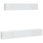 vidaXL 4-tlg. TV-Schrank-Set Hochglanz-Weiß Holzwerkstoff vidaXL 4-tlg. TV-Schrank-Set Hochglanz-Weiß Holzwerkstoff
