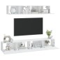 vidaXL 4-tlg. TV-Schrank-Set Hochglanz-Weiß Holzwerkstoff vidaXL 4-tlg. TV-Schrank-Set Hochglanz-Weiß Holzwerkstoff