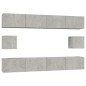 vidaXL 6-tlg. TV-Schrank-Set Betongrau Holzwerkstoff vidaXL 6-tlg. TV-Schrank-Set Betongrau Holzwerkstoff