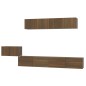 vidaXL 5-tlg. TV-Schrank-Set Braun Eichen-Optik Holzwerkstoff vidaXL 5-tlg. TV-Schrank-Set Braun Eichen-Optik Holzwerkstoff