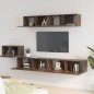 vidaXL 5-tlg. TV-Schrank-Set Braun Eichen-Optik Holzwerkstoff vidaXL 5-tlg. TV-Schrank-Set Braun Eichen-Optik Holzwerkstoff