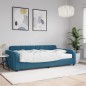 vidaXL Tagesbett mit Matratze Blau 100x200 cm Samt vidaXL Tagesbett mit Matratze Blau 100x200 cm Samt