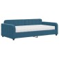 vidaXL Tagesbett mit Matratze Blau 100x200 cm Samt vidaXL Tagesbett mit Matratze Blau 100x200 cm Samt