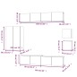 vidaXL 8-tlg. TV-Schrank-Set Schwarz Holzwerkstoff vidaXL 8-tlg. TV-Schrank-Set Schwarz Holzwerkstoff