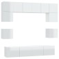 vidaXL 8-tlg. TV-Schrank-Set Hochglanz-Weiß Holzwerkstoff vidaXL 8-tlg. TV-Schrank-Set Hochglanz-Weiß Holzwerkstoff
