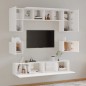 vidaXL 8-tlg. TV-Schrank-Set Hochglanz-Weiß Holzwerkstoff vidaXL 8-tlg. TV-Schrank-Set Hochglanz-Weiß Holzwerkstoff