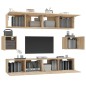 vidaXL 6-tlg. TV-Schrank-Set Sonoma-Eiche Holzwerkstoff vidaXL 6-tlg. TV-Schrank-Set Sonoma-Eiche Holzwerkstoff