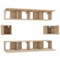 vidaXL 6-tlg. TV-Schrank-Set Sonoma-Eiche Holzwerkstoff vidaXL 6-tlg. TV-Schrank-Set Sonoma-Eiche Holzwerkstoff