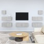 vidaXL 7-tlg. TV-Schrank-Set Betongrau Holzwerkstoff vidaXL 7-tlg. TV-Schrank-Set Betongrau Holzwerkstoff