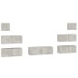 vidaXL 7-tlg. TV-Schrank-Set Betongrau Holzwerkstoff vidaXL 7-tlg. TV-Schrank-Set Betongrau Holzwerkstoff
