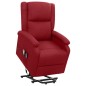 Massagesessel mit Aufstehhilfe Weinrot Stoff Massagesessel mit Aufstehhilfe Weinrot Stoff