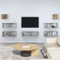 vidaXL 7-tlg. TV-Schrank-Set Betongrau Holzwerkstoff vidaXL 7-tlg. TV-Schrank-Set Betongrau Holzwerkstoff