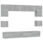 vidaXL 8-tlg. TV-Schrank-Set Grau Sonoma Holzwerkstoff vidaXL 8-tlg. TV-Schrank-Set Grau Sonoma Holzwerkstoff