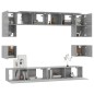 vidaXL 8-tlg. TV-Schrank-Set Grau Sonoma Holzwerkstoff vidaXL 8-tlg. TV-Schrank-Set Grau Sonoma Holzwerkstoff