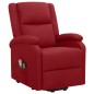 Massagesessel mit Aufstehhilfe Weinrot Stoff Massagesessel mit Aufstehhilfe Weinrot Stoff