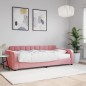 vidaXL Tagesbett mit Matratze Rosa 90x200 cm Samt vidaXL Tagesbett mit Matratze Rosa 90x200 cm Samt