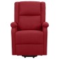 Massagesessel mit Aufstehhilfe Weinrot Stoff Massagesessel mit Aufstehhilfe Weinrot Stoff