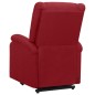 Massagesessel mit Aufstehhilfe Weinrot Stoff Massagesessel mit Aufstehhilfe Weinrot Stoff