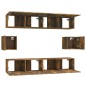 vidaXL 6-tlg. TV-Schrank-Set Räuchereiche Holzwerkstoff vidaXL 6-tlg. TV-Schrank-Set Räuchereiche Holzwerkstoff