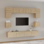 vidaXL 8-tlg. TV-Schrank-Set Sonoma-Eiche Holzwerkstoff vidaXL 8-tlg. TV-Schrank-Set Sonoma-Eiche Holzwerkstoff