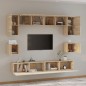 vidaXL 8-tlg. TV-Schrank-Set Sonoma-Eiche Holzwerkstoff vidaXL 8-tlg. TV-Schrank-Set Sonoma-Eiche Holzwerkstoff