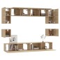 vidaXL 8-tlg. TV-Schrank-Set Sonoma-Eiche Holzwerkstoff vidaXL 8-tlg. TV-Schrank-Set Sonoma-Eiche Holzwerkstoff
