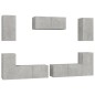 vidaXL 7-tlg. TV-Schrank-Set Betongrau Holzwerkstoff vidaXL 7-tlg. TV-Schrank-Set Betongrau Holzwerkstoff