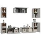 vidaXL 7-tlg. TV-Schrank-Set Betongrau Holzwerkstoff vidaXL 7-tlg. TV-Schrank-Set Betongrau Holzwerkstoff