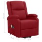Massagesessel mit Aufstehhilfe Weinrot Stoff Massagesessel mit Aufstehhilfe Weinrot Stoff