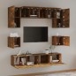 vidaXL 8-tlg. TV-Schrank-Set Räuchereiche Holzwerkstoff vidaXL 8-tlg. TV-Schrank-Set Räuchereiche Holzwerkstoff