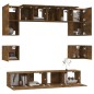 vidaXL 8-tlg. TV-Schrank-Set Räuchereiche Holzwerkstoff vidaXL 8-tlg. TV-Schrank-Set Räuchereiche Holzwerkstoff