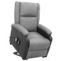 Massagesessel mit Aufstehhilfe Hellgrau Stoff Massagesessel mit Aufstehhilfe Hellgrau Stoff