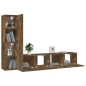 vidaXL 4-tlg. TV-Schrank-Set Räuchereiche Holzwerkstoff vidaXL 4-tlg. TV-Schrank-Set Räuchereiche Holzwerkstoff