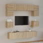 vidaXL 8-tlg. TV-Schrank-Set Sonoma-Eiche Holzwerkstoff vidaXL 8-tlg. TV-Schrank-Set Sonoma-Eiche Holzwerkstoff