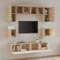 vidaXL 8-tlg. TV-Schrank-Set Sonoma-Eiche Holzwerkstoff vidaXL 8-tlg. TV-Schrank-Set Sonoma-Eiche Holzwerkstoff