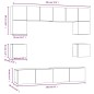 vidaXL 8-tlg. TV-Schrank-Set Sonoma-Eiche Holzwerkstoff vidaXL 8-tlg. TV-Schrank-Set Sonoma-Eiche Holzwerkstoff