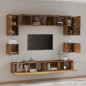 vidaXL 8-tlg. TV-Schrank-Set Räuchereiche Holzwerkstoff vidaXL 8-tlg. TV-Schrank-Set Räuchereiche Holzwerkstoff