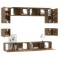 vidaXL 8-tlg. TV-Schrank-Set Räuchereiche Holzwerkstoff vidaXL 8-tlg. TV-Schrank-Set Räuchereiche Holzwerkstoff