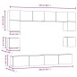 vidaXL 8-tlg. TV-Schrank-Set Räuchereiche Holzwerkstoff vidaXL 8-tlg. TV-Schrank-Set Räuchereiche Holzwerkstoff