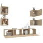 vidaXL 6-tlg. TV-Schrank-Set Sonoma-Eiche Holzwerkstoff vidaXL 6-tlg. TV-Schrank-Set Sonoma-Eiche Holzwerkstoff