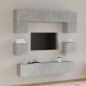 vidaXL 8-tlg. TV-Schrank-Set Betongrau Holzwerkstoff vidaXL 8-tlg. TV-Schrank-Set Betongrau Holzwerkstoff